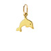 dolphin charm, gold dipped