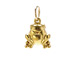 frog charm, gold dipped