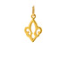 open fleur de lis charm, gold dipped