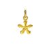 groovy flower charm, gold dipped