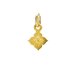 grace's flower charm, gold dipped