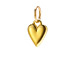 kind heart charm, gold dipped