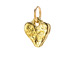 stone heart charm, gold dipped