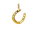 horseshoe charm, gold dipped