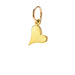 happy heart charm, gold dipped
