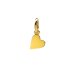 sideways heart charm, gold dipped