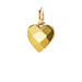 faceted heart charm, gold dipped