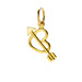 love struck heart charm, gold dipped