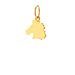 horse charm, gold dipped