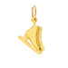 ice skate charm, gold dipped