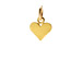 perfect heart charm, gold dipped