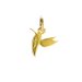 hummingbird charm, gold dipped