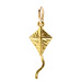 kite charm, gold dipped