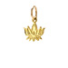 lotus charm, gold dipped