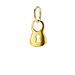 lock charm, gold dipped