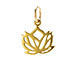 rising lotus charm, gold dipped