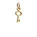 simple key charm, gold dipped