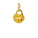 lock charm, gold dipped