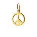 peace charm, gold dipped