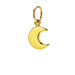moon charm, gold dipped