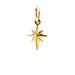 north star charm, gold dipped