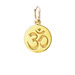 om charm, gold dipped