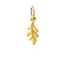 oak leaf charm, gold dipped