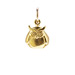 owl charm, gold dipped