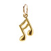 double note charm, gold dipped