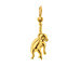 monkey charm, gold dipped