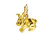 rabbit charm, gold dipped
