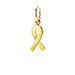 ribbon charm, gold dipped