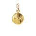sand dollar charm, gold dipped