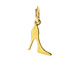 stiletto charm, gold dipped