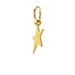 dancing star charm, gold dipped