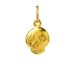 flower skull charm, gold dipped