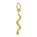 serpent charm, gold dipped