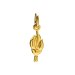 torch charm, gold dipped