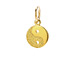 yin yang charm, gold dipped