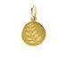 wheat charm, gold dipped