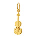 violin charm, gold dipped