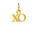"xo" charm, gold dipped