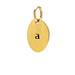 "A" charm, gold dipped