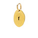"F" charm, gold dipped