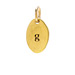 "G" charm, gold dipped