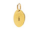 "J" charm, gold dipped