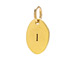 "L" charm, gold dipped