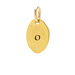 "O" charm, gold dipped