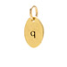 "P" charm, sterling silver
