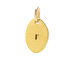 "R" charm, gold dipped